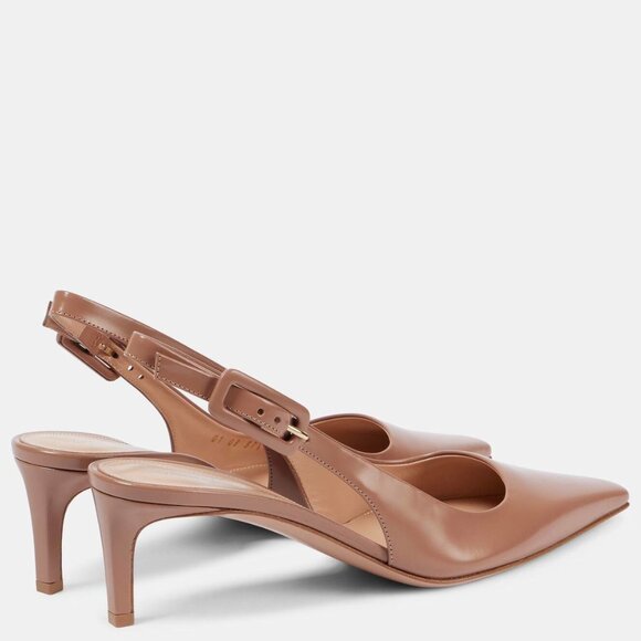 Gianvito Rossi Lindsay 55 Patent Leather Slingback Pumps – Women’s Size 6.5–7 - Picture 7 of 7